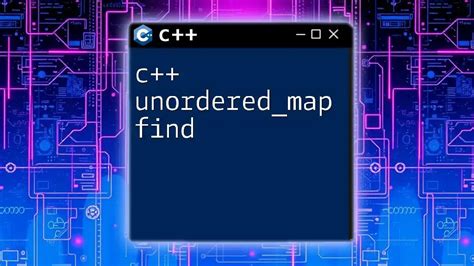 c++ unordered map find.